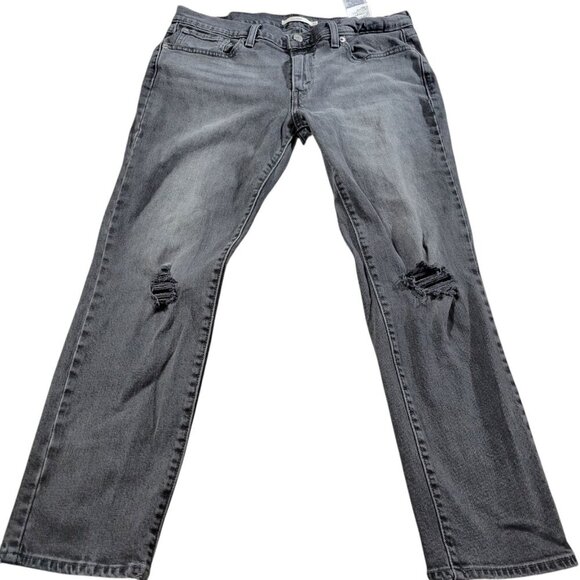 Levi's Denim - Levi's Jeans Womens 30x26 Gray Boyfriend Denim Distressed